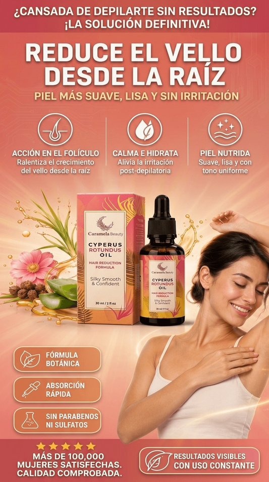 CYPERUS ROTUNDUS OIL (Aceite cosmético para reducción del vello)